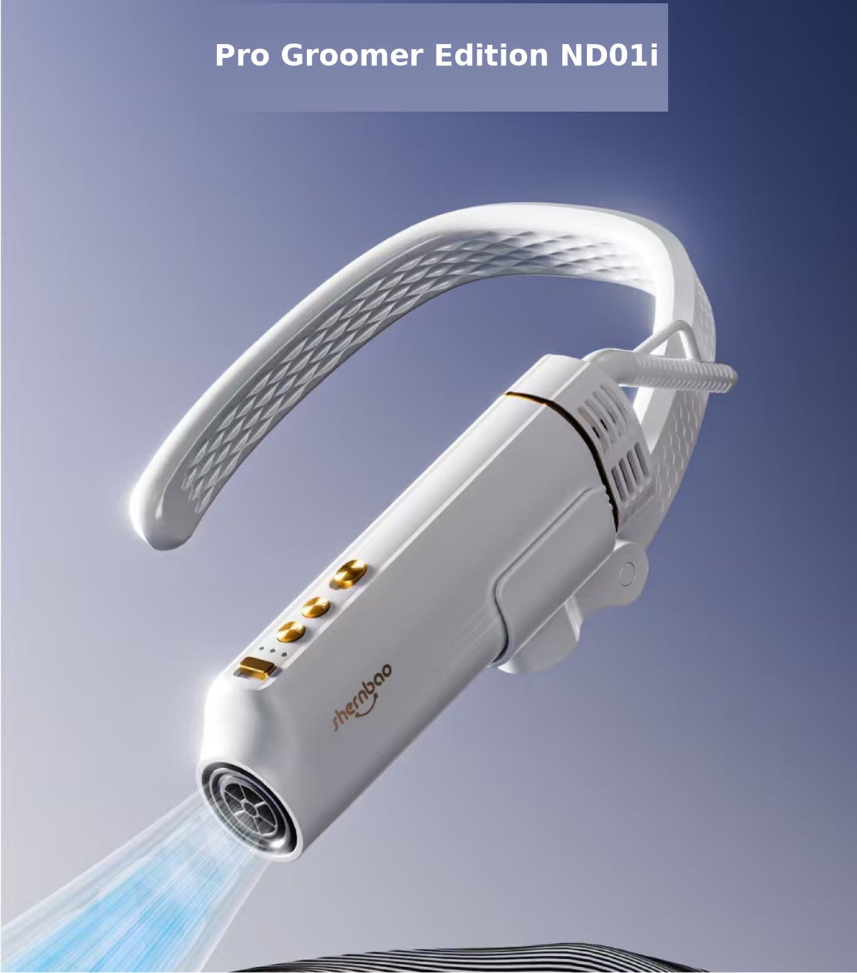 Hands-Free Neck Pet Dryer | Wearable Dog & Cat Grooming Dryer (US Plug, 1000W)